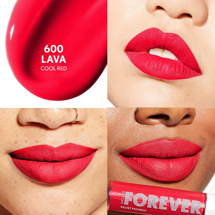 CoverGirl Outlast Forever Velvet Pigment 600 Lava Matte Lipstick 0.30oz