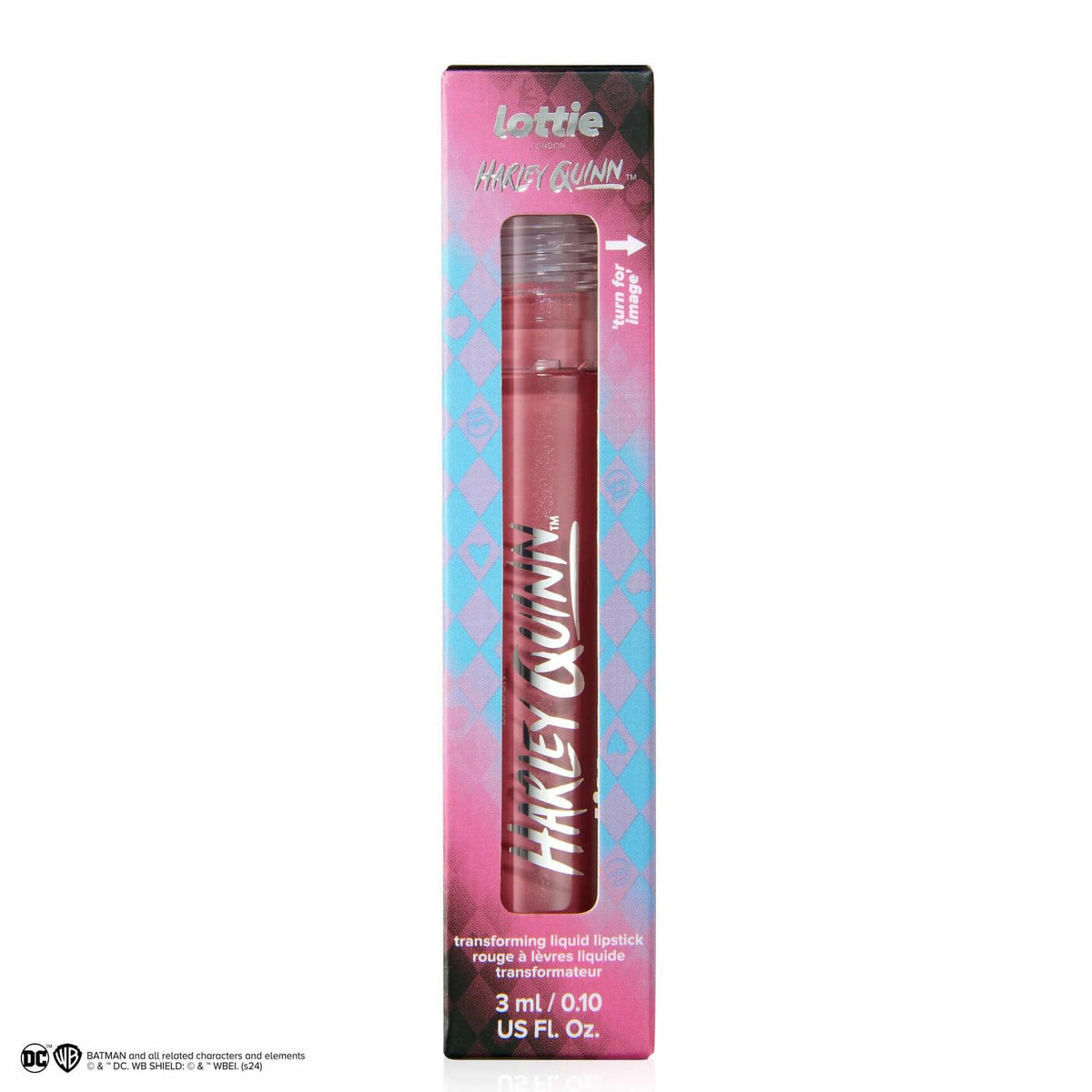 Lottie London Transforming Liquid Lipstick in Wanted nude pink shade