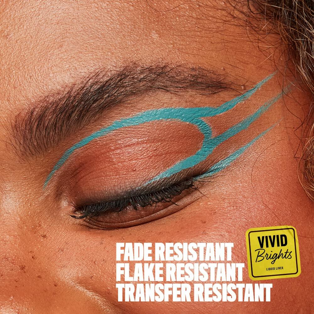 NYX PROFESSIONAL MAKEUP Vivid Brights Liquid Eyeliner Precise Tip Cyan Simp