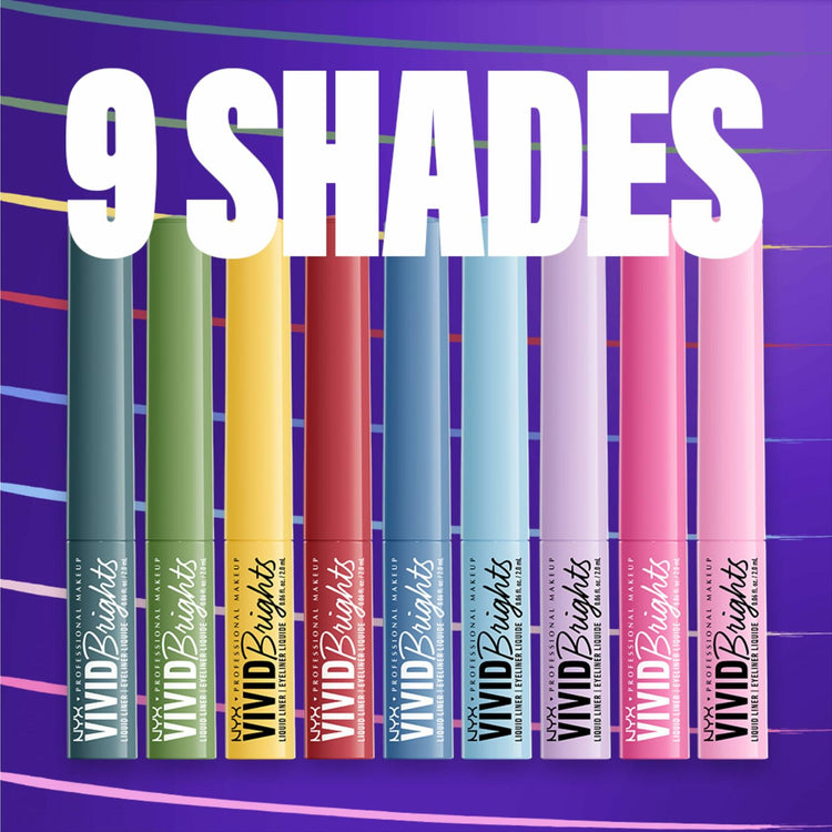 NYX PROFESSIONAL MAKEUP Vivid Brights Liquid Eyeliner Precise Tip Cyan Simp