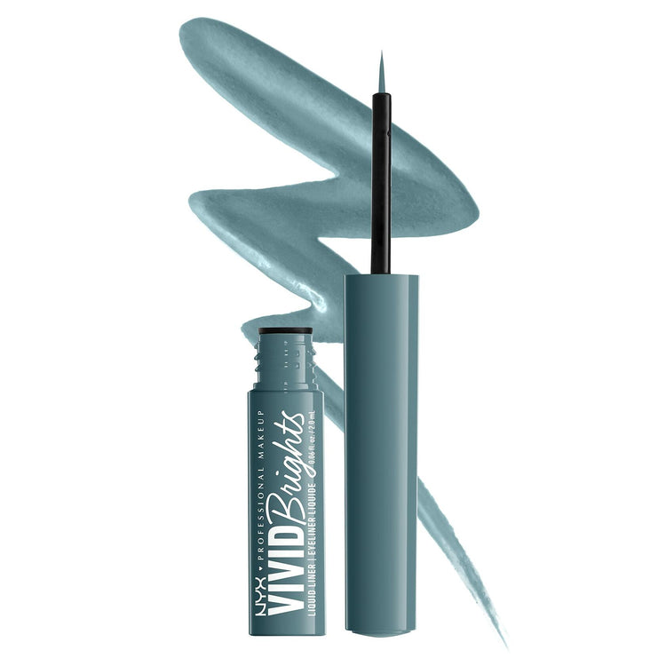 NYX PROFESSIONAL MAKEUP Vivid Brights Liquid Eyeliner Precise Tip Cyan Simp