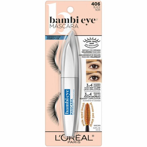 L'OREAL Bambi Eye Volumizing Mascara Black Noir #406 Wide Eyed Brush Wide Open Eyes
