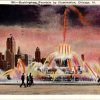 Buckingham Fountain By Illumination Vintage Linen Postcard Chicago Illinois 1939 - Suthern Picker