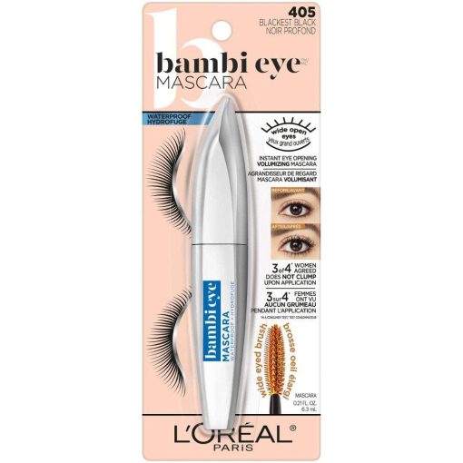 L'Oreal Bambi Eye Mascara Waterproof Hydrofuse #405 Blackest Black Eye Opening - Suthern Picker