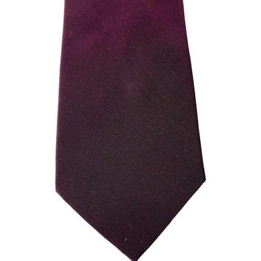 Cezani Men's Neck Tie Dark Burgundy Solid 100% Polyester - Suthern Picker