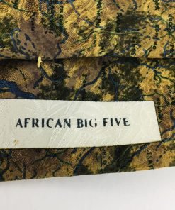 Endangered Species African Big Five Men's Neck Tie Animal Print Lions Elephants 1 - Suthern Picker