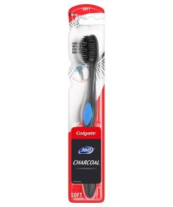 Colgate Plus Colgate Toothbrush Soft Charcoal Infused Tapered Bristles 360 Fhs - Suthern Picker