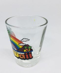Hawaii Collectible Shot Glass Rainbow Palm Tree Coconut Island - Suthern Picker