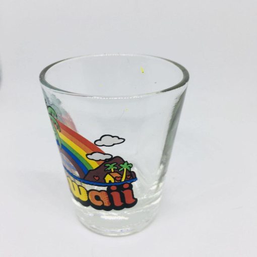 Hawaii Collectible Shot Glass Rainbow Palm Tree Coconut Island - Suthern Picker