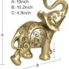 Elephant 10 Inch Sculpture Figurine Desktop Table Top Ornament Champagne Gold - Suthern Picker