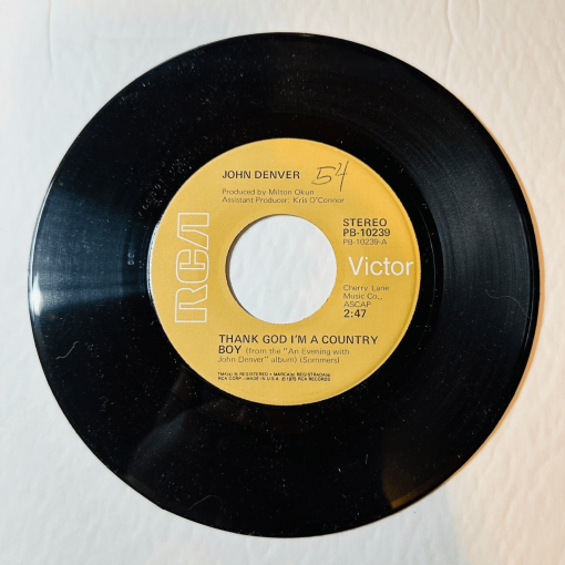 John Denver Thank God I'm A Country Boy / My Sweet Lady Record 45 RPM RCA 1975 1 - Suthern Picker