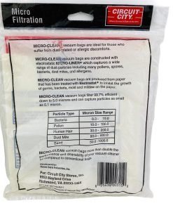 Circuit City Vacuum Cleaner Bags For Eureka Victory Style AA 2 Pack & Filter - Suthern Picker