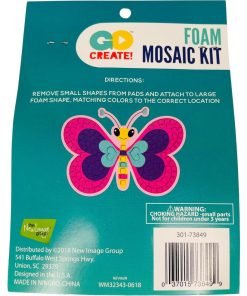 New Image Group Foam Mosaic Kit Butterfly Go Create Ages 8+ - Suthern Picker