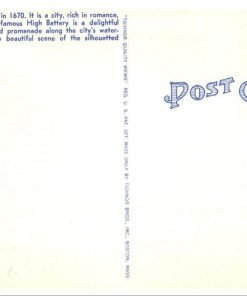 Sunset In Battery Park Charleston South Carolina Vintage Linen Postcard Standard - Suthern Picker