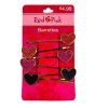Red & Pink Barrettes Hearts Glitter 6 Pack 267957 - Suthern Picker
