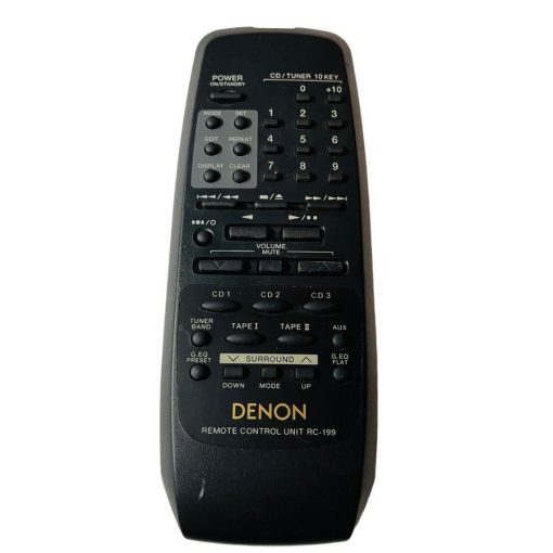 Denon RC-199 Genuine CD Tuner Remote Control Tested Works NO BACK - Suthern Picker