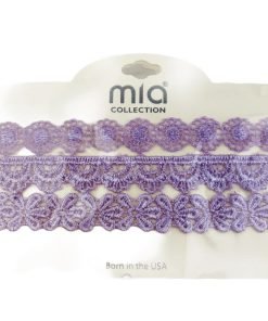 Mia Collection Lace Choker Necklace Light Purple 3 Pack - Suthern Picker