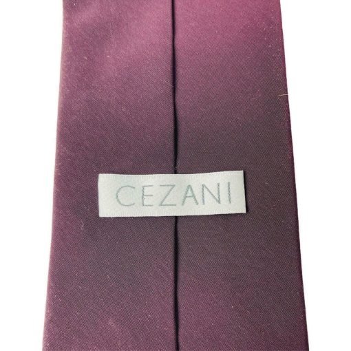 Cezani Men's Neck Tie Dark Burgundy Solid 100% Polyester - Suthern Picker