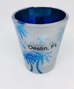 Destin Florida Collectible Shot Glass Frosted Blue Interior - Suthern Picker