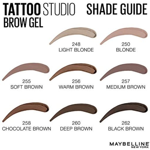 Maybelline TattooStudio Longwear Waterproof Eyebrow Gel Makeup Black Brown - Suthern Picker