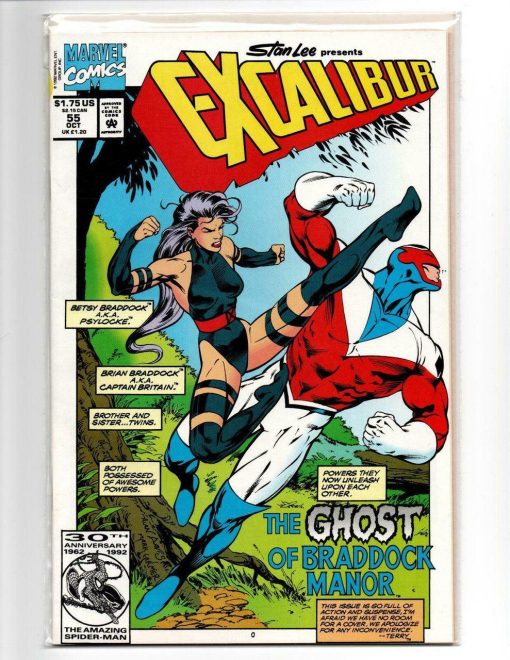 Excalibur #55 October 1992 Marvel Comic Book Ghost Of Braddock Manor - Suthern Picker