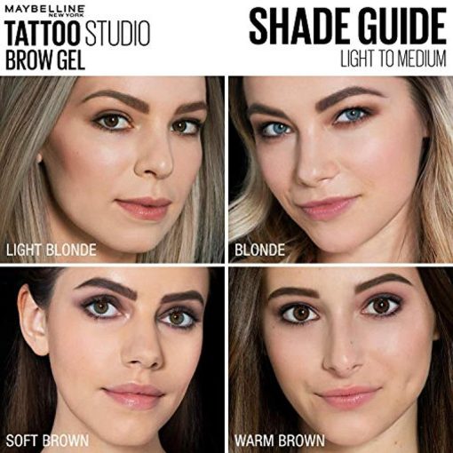 Maybelline TattooStudio Longwear Waterproof Eyebrow Gel Makeup Black Brown - Suthern Picker