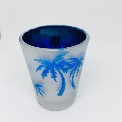 Destin Florida Collectible Shot Glass Frosted Blue Interior - Suthern Picker