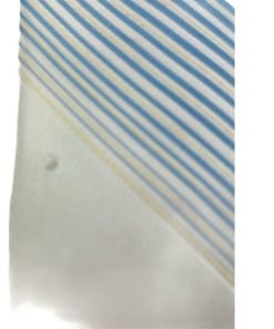 Austin Manor Men's Neck Tie Blue White Stripe Silk Polyester 45590 - Suthern Picker