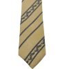 Roberto Capucci Men's Neck Tie Gold Stripe All Silk Roma-Paris - Suthern Picker