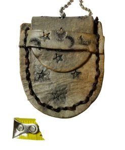 Cub Boy Scout Small Leather Pouch With Chain Moon Stars Design - Suthern Picker