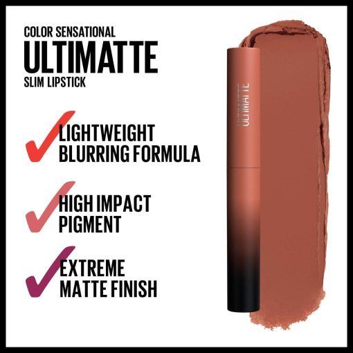 Maybelline Color Sensational Ultimatte Matte Lipstick #799 More Taupe 0.06 oz - Suthern Picker