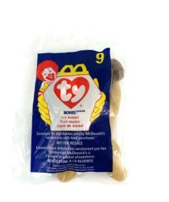 McDonald's Ty Bones #9 Beanie Baby Dog 1998 New In Package - Suthern Picker