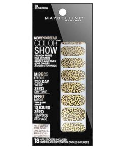 Maybelline Color Show Fashion Prints Mirror Nail Stickers #30 On The Prowl 18 Ct - Suthern Picker