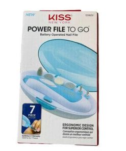 Kiss New York Power File To Go 7 Piece Battery Operated Nail File NEW - Suthern Picker
