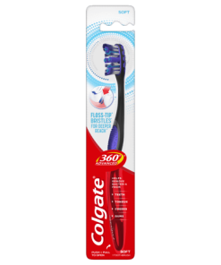 Colgate 360 Advanced Floss-Tip Bristles Toothbrush Soft Cheek Tongue Cleaner - Suthern Picker