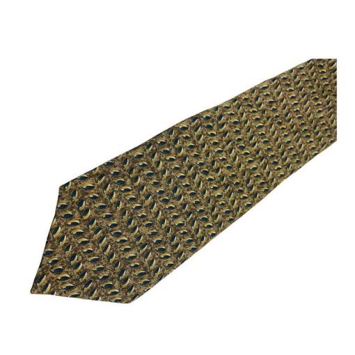Ferrell Reed Neck Tie Brown Tan Geometric All Silk Made In America By Hand - Suthern Picker