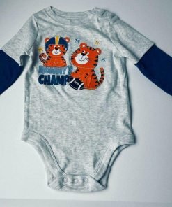 Garanimals Football Tigers Mommy's Champ One Piece Romper Blue Gray Boys 24M - Suthern Picker