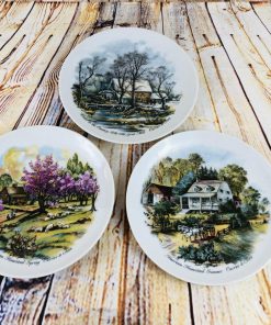 Currier and Ives 3 Seasons Collector Plates 6 1/2 Inch Diameter - Suthern Picker