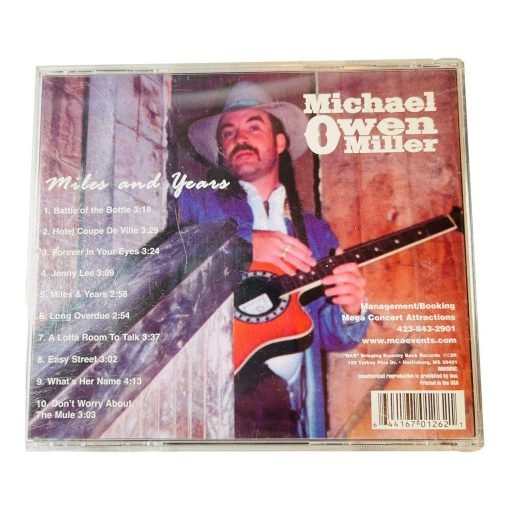 Michael Owen Miller CD Miles and Years 2000 BKB Records - Suthern Picker