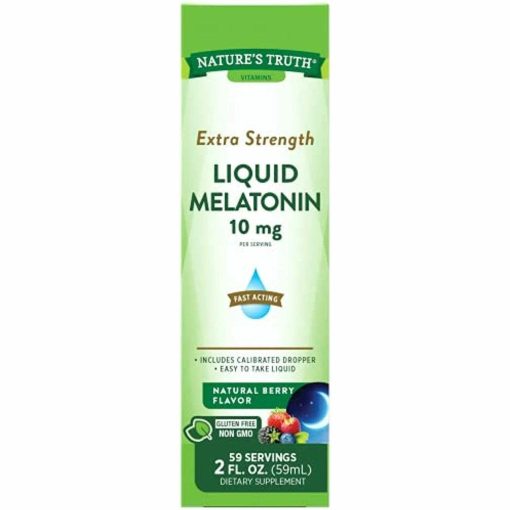 Nature's Truth Melatonin Liquid 10mg 2oz 1 Pack Maximum Strength Berry 03/2022 - Suthern Picker