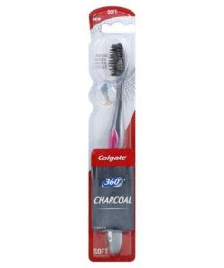 Colgate Plus Colgate Toothbrush Soft Charcoal Infused Tapered Bristles 360 Fhs - Suthern Picker