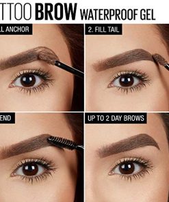 Maybelline TattooStudio Longwear Waterproof Eyebrow Gel Makeup Black Brown - Suthern Picker