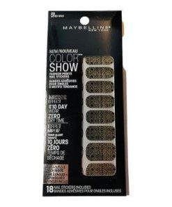 Maybelline Color Show Fashion Prints Mirror Nail Stickers #20 Aztec Gold - Suthern Picker