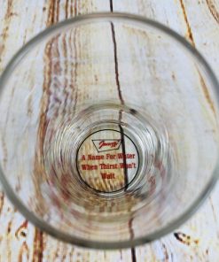 Jacuzzi Vintage Collector Glass With Logo Slogan On Bottom 5 Inch Tall 1 - Suthern Picker