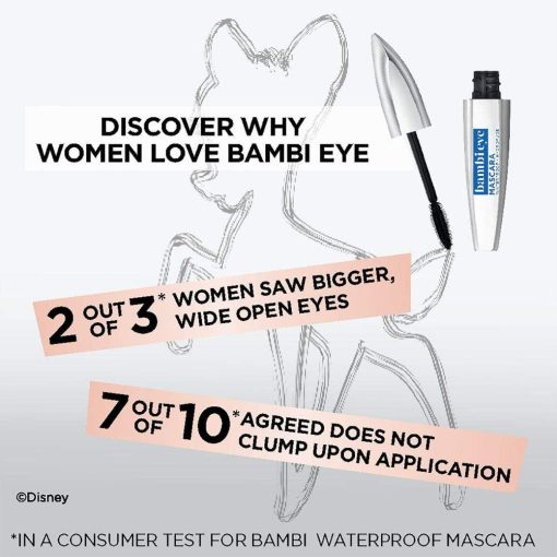 L'Oreal Bambi Eye Mascara Waterproof Hydrofuse #405 Blackest Black Eye Opening - Suthern Picker