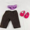 American Girl Doll Clothes Brown Pants Pink Slippers Shows Lavender Panties - Suthern Picker
