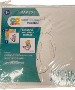 New Image Group Silhouette Canvas Painting Kit Mermaid 6 X 6 - Suthern Picker