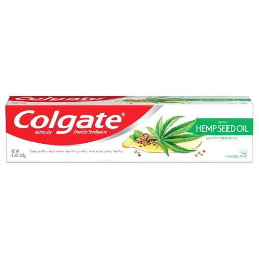 Colgate with Natural Hemp Seed Oil Toothpaste Fluoride Herbal Mint 4.6oz 12/2021 - Suthern Picker