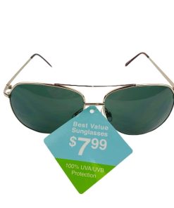 Best Value FG Aviator Sunglasses Gold Frame Green Lens 100% Uva/uvb Fg-18 - Suthern Picker
