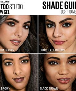 Maybelline TattooStudio Longwear Waterproof Eyebrow Gel Makeup Black Brown - Suthern Picker